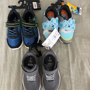 Toddler boy shoes size 8, lot of 3 sets